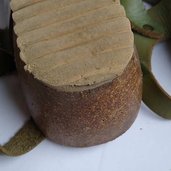 Biza Boho Strappy Green Cork Leather Sandals Size 7 made in spain - Picture 12 of 16